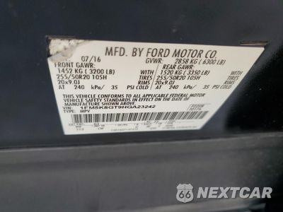 Zdjęcie 15 z 15 samochodu: 2017 FORD EXPLORER SPORT VIN:1FM5K8GT9HGA23242 - miniatura