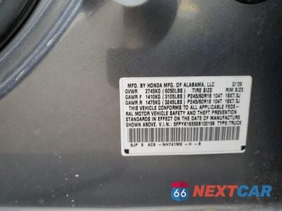 Zdjęcie 14 z 14 samochodu: 2009 HONDA RIDGELINE RTL VIN:5FPYK16559B100199 - miniatura