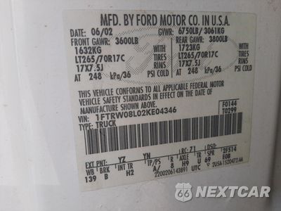 Zdjęcie 12 z 12 samochodu: 2002 FORD F150 SUPERCREW VIN:1FTRW08L02KE04346 - miniatura