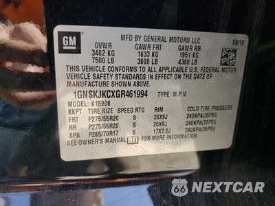 Zdjęcie 13 z 13 samochodu: 2016 CHEVROLET SUBURBAN K1500 LTZ VIN:1GNSKJKCXGR461994 - miniatura