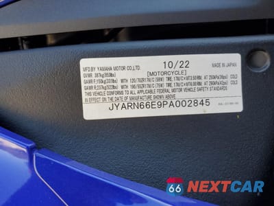 Zdjęcie 9 z 10 samochodu: 2023 YAMAHA YZFR1 VIN:JYARN66E9PA002845 - miniatura