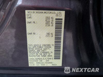 Zdjęcie 12 z 12 samochodu: 2014 NISSAN ALTIMA 2.5 VIN:1N4AL3AP6EN227945 - miniatura