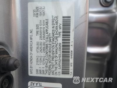 Zdjęcie 16 z 16 samochodu: 2020 HONDA CR-V TOURING VIN:5J6RW2H93LL008269 - miniatura