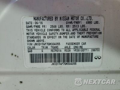 Zdjęcie 12 z 12 samochodu: 2016 INFINITI Q50 PREMIUM VIN:JN1EV7AP7GM304055 - miniatura