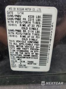 Zdjęcie 12 z 12 samochodu: 2014 NISSAN ROGUE SELECT S VIN:JN8AS5MT4EW101020 - miniatura