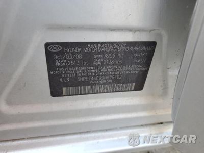 Zdjęcie 12 z 12 samochodu: 2009 HYUNDAI SONATA GLS VIN:5NPET46C99H528402 - miniatura