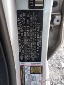 Zdjęcie 12 z 12 samochodu: 2016 KIA RIO LX VIN:KNADM4A34G6634633 - miniatura