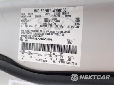 Zdjęcie 13 z 13 samochodu: 2010 FORD EXPLORER XLT VIN:1FMEU7DEXAUA59104 - miniatura