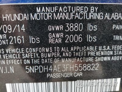 Zdjęcie 12 z 12 samochodu: 2015 HYUNDAI ELANTRA SE VIN:5NPDH4AE3FH558822 - miniatura