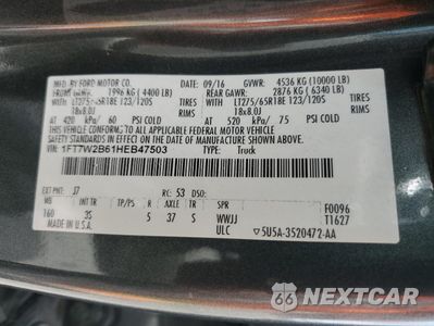 Zdjęcie 14 z 14 samochodu: 2017 FORD F250 SUPER DUTY VIN:1FT7W2B61HEB47503 - miniatura