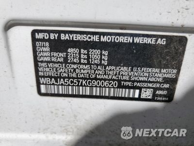 Zdjęcie 14 z 15 samochodu: 2019 BMW 530 I VIN:WBAJA5C57KG900620 - miniatura