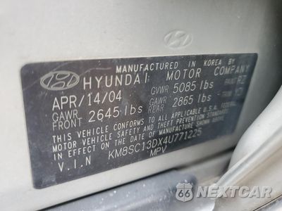 Zdjęcie 15 z 15 samochodu: 2004 HYUNDAI SANTA FE GLS VIN:KM8SC13DX4U771225 - miniatura