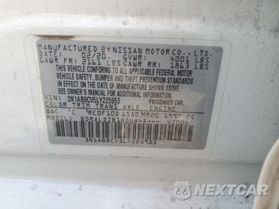 Zdjęcie 12 z 12 samochodu: 2020 NISSAN SENTRA SV VIN:3N1AB8CV5LY225953 - miniatura