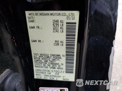 Zdjęcie 14 z 14 samochodu: 2010 NISSAN ALTIMA S VIN:1N4AL2EP2AC170122 - miniatura