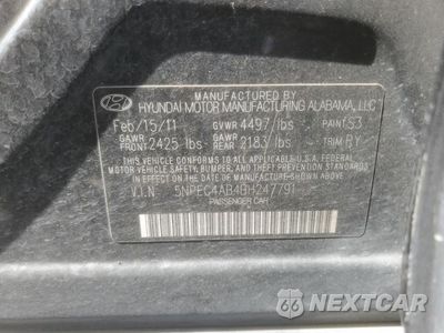 Zdjęcie 12 z 12 samochodu: 2011 HYUNDAI SONATA VIN:5NPEC4AB4BH247791 - miniatura