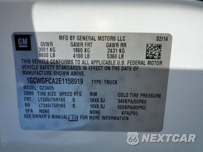 Zdjęcie 13 z 13 samochodu: 2014 CHEVROLET EXPRESS G2500 VIN:1GCWGFCA2E1158919 - miniatura