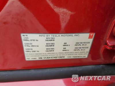 Zdjęcie 12 z 12 samochodu: 2016 TESLA MODEL S VIN:5YJSA1E24GF139291 - miniatura