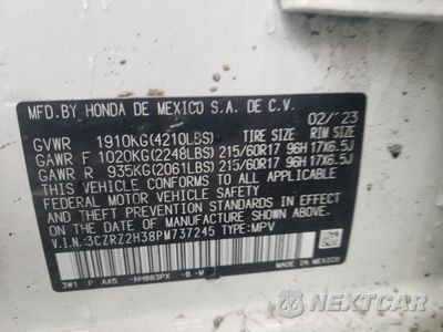 Zdjęcie 13 z 14 samochodu: 2023 HONDA HR-V LX VIN:3CZRZ2H38PM737245 - miniatura