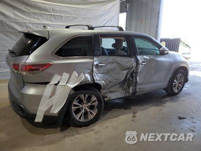 Trzecie zdjęcie samochodu z tyłu: 2014 TOYOTA HIGHLANDER LE VIN:5TDBKRFH7ES041170 - miniatura