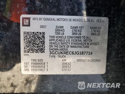 Zdjęcie 12 z 12 samochodu: 2018 CHEVROLET SILVERADO K1500 LT VIN:3GCUKREC6JG187714 - miniatura