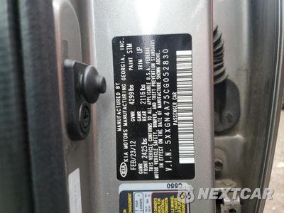 Zdjęcie 12 z 12 samochodu: 2012 KIA OPTIMA EX VIN:5XXGN4A75CG052830 - miniatura