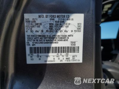 Zdjęcie 13 z 13 samochodu: 2011 FORD ESCAPE LIMITED VIN:1FMCU9EG4BKB50403 - miniatura