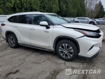 Czwarte zdjęcie samochodu z boku: 2020 TOYOTA HIGHLANDER HYBRID XLE VIN:5TDGBRCH0LS505472 - miniatura