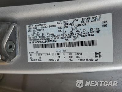 Zdjęcie 15 z 15 samochodu: 2014 FORD ESCAPE TITANIUM VIN:1FMCU9J9XEUD79362 - miniatura