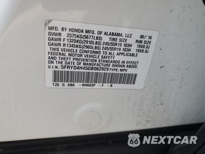 Zdjęcie 13 z 13 samochodu: 2016 ACURA MDX TECHNOLOGY VIN:5FRYD4H45GB062929 - miniatura