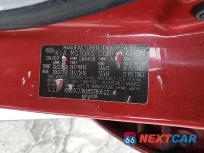Zdjęcie 15 z 15 samochodu: 2008 KIA SORENTO EX VIN:KNDJC736185789522 - miniatura