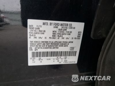 Zdjęcie 15 z 15 samochodu: 2015 FORD EDGE SE VIN:2FMTK3G95FBC28768 - miniatura