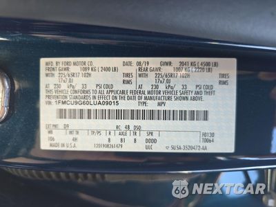Zdjęcie 10 z 10 samochodu: 2020 FORD ESCAPE SE VIN:1FMCU9G60LUA09015 - miniatura