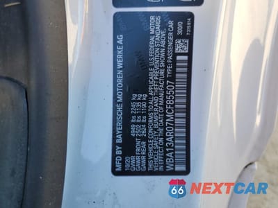 Zdjęcie 12 z 12 samochodu: 2021 BMW M440XI VIN:WBA13AR07MCF85507 - miniatura