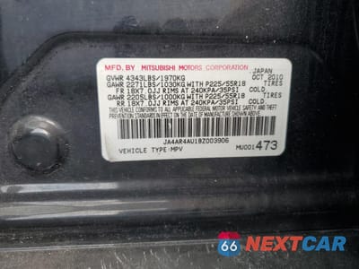 Zdjęcie 12 z 12 samochodu: 2011 MITSUBISHI OUTLANDER SPORT SE VIN:JA4AR4AU1BZ003906 - miniatura