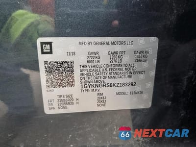 Zdjęcie 13 z 13 samochodu: 2019 CADILLAC XT5 PLATINUM VIN:1GYKNGRS8KZ183292 - miniatura