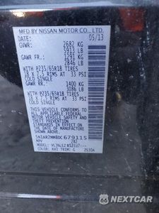 Zdjęcie 13 z 13 samochodu: 2013 NISSAN PATHFINDER S VIN:5N1AR2MM8DC679115 - miniatura