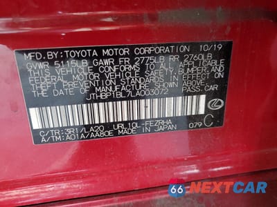Zdjęcie 15 z 15 samochodu: 2020 LEXUS GS-F VIN:JTHBP1BL7LA003072 - miniatura