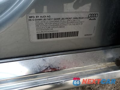 Zdjęcie 14 z 14 samochodu: 2013 AUDI A8 L QUATTRO VIN:WAURGAFD3DN002222 - miniatura