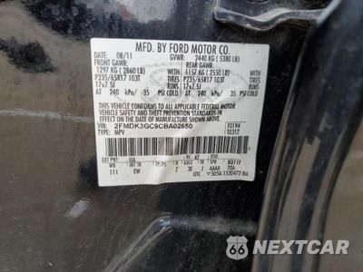 Zdjęcie 14 z 14 samochodu: 2012 FORD EDGE SE VIN:2FMDK3GC9CBA02650 - miniatura