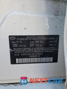 Zdjęcie 13 z 13 samochodu: 2019 HYUNDAI SONATA SE VIN:5NPE24AF8KH744817 - miniatura