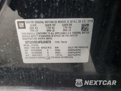 Zdjęcie 14 z 14 samochodu: 2015 GMC SIERRA K1500 SLT VIN:3GTU2VEC4FG264578 - miniatura
