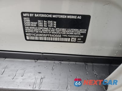 Zdjęcie 14 z 14 samochodu: 2023 BMW I4 EDRIVE 35 VIN:WBY43AW06PFR40668 - miniatura