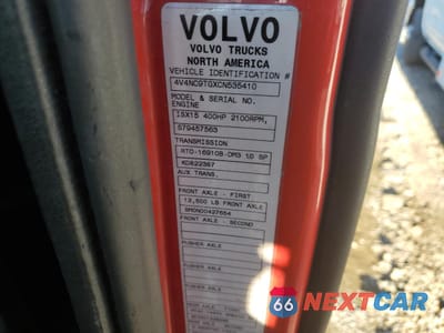 Zdjęcie 10 z 10 samochodu: 2012 VOLVO VN VNL VIN:4V4NC9TGXCN535410 - miniatura