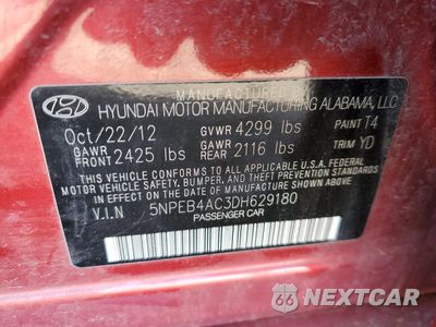 Zdjęcie 12 z 13 samochodu: 2013 HYUNDAI SONATA GLS VIN:5NPEB4AC3DH629180 - miniatura