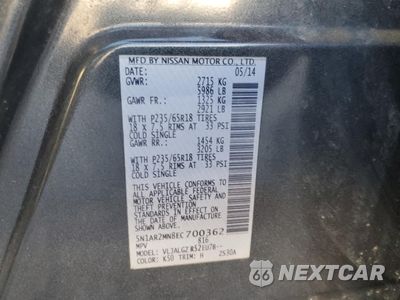 Zdjęcie 15 z 15 samochodu: 2014 NISSAN PATHFINDER S VIN:5N1AR2MN8EC700362 - miniatura