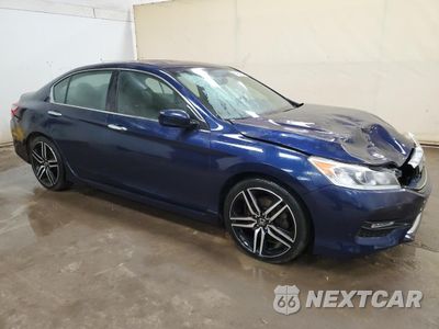 Czwarte zdjęcie samochodu z boku: 2017 HONDA ACCORD SPORT VIN:1HGCR2F58HA249476 - miniatura