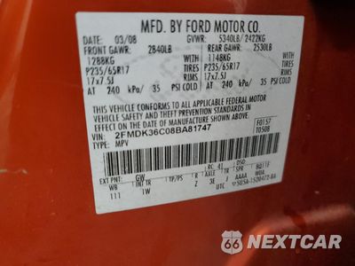 Zdjęcie 13 z 13 samochodu: 2008 FORD EDGE SE VIN:2FMDK36C08BA81747 - miniatura