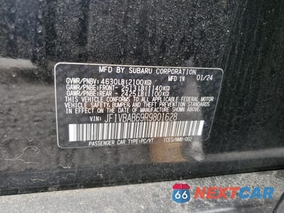 Zdjęcie 12 z 12 samochodu: 2024 SUBARU WRX VIN:JF1VBAB69R9801628 - miniatura