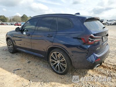 Drugie zdjęcie samochodu z przodu: 2022 BMW X3 SDRIVE30I VIN:5UX43DP00N9K52130 - miniatura