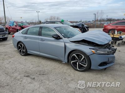 Czwarte zdjęcie samochodu z boku: 2021 HONDA ACCORD SPORT VIN:1HGCV1F31MA068783 - miniatura